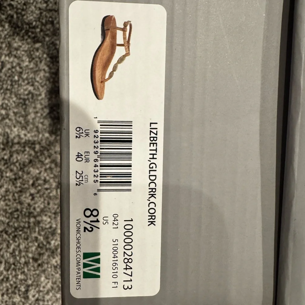 New in box VIONIC Lizbeth T-strap orthotic sandal size 8.5 - Picture 6 of 7